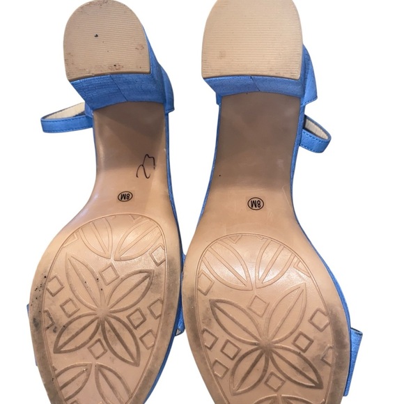 Chinese Laundry Chic light Blue Block Heel Sandal Ankle Straps special occasion - Picture 9 of 9